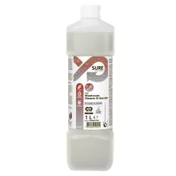   Sure Washroom Cleaner&Desclaer fürdőszobai tisztító-, vízkőoldószer, növényi alapú, 100% lebomló 1L