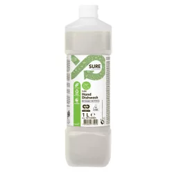   Sure Hand Dishwash folyékony kézi mosogatószer növényi alapú, 100% lebomló 1L