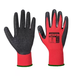   Kesztyű mártott latex, Flex Grip Latex Glove, piros/fekete "M"