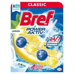 Bref Power Aktiv WC tisztító golyó Lemon 50g